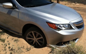 acura_ilx_stuck_in_sand